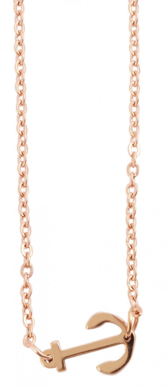 Collar con colgante de ancla en acero inoxidable