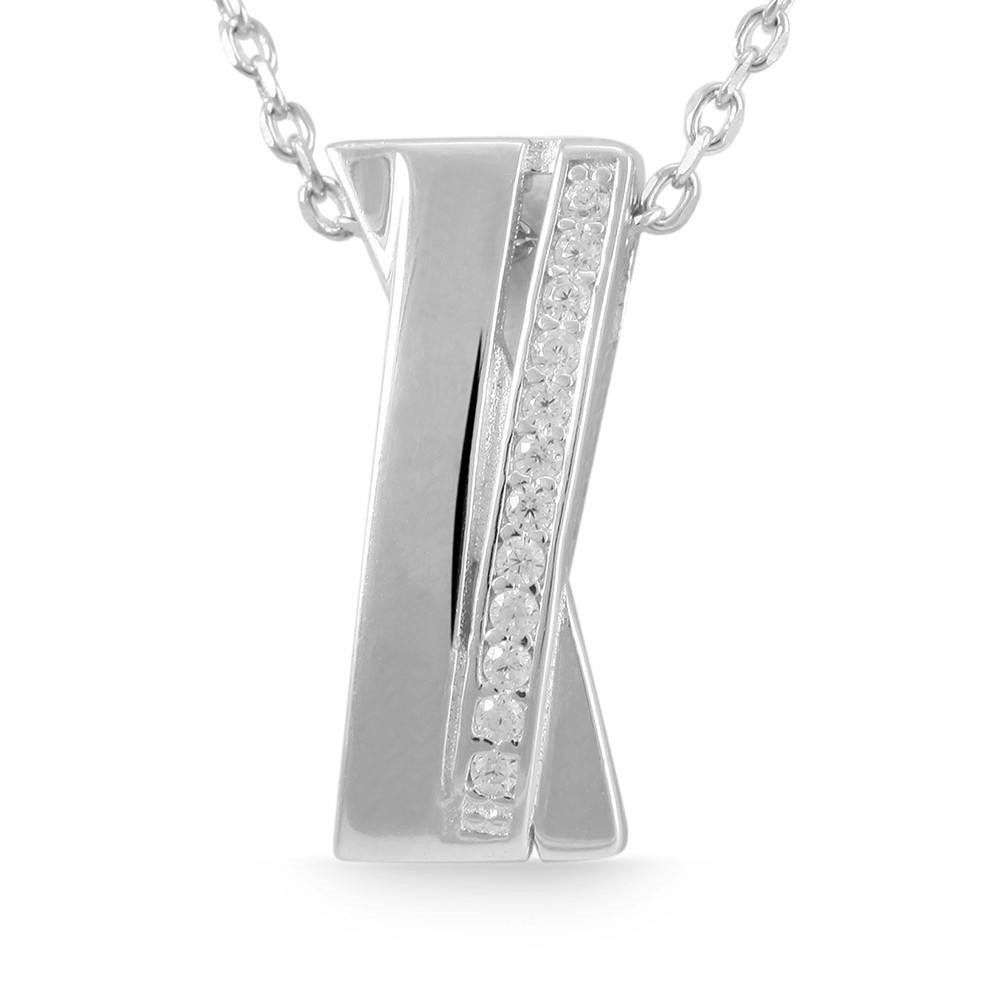 925 silver pendant with 12 cubic zirconia rhodium plated