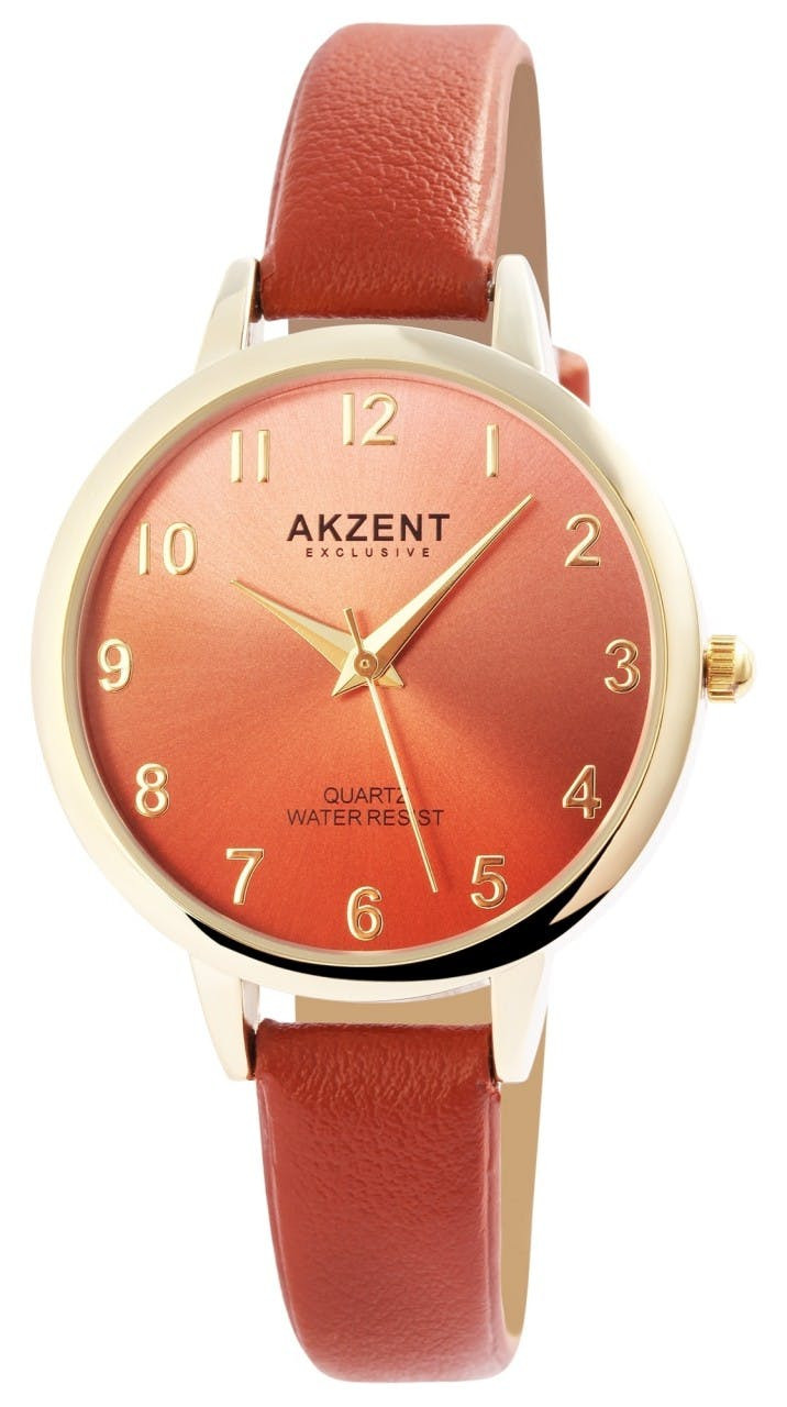 Reloj de mujer Exclusive con correa sintética y recubrimiento IP