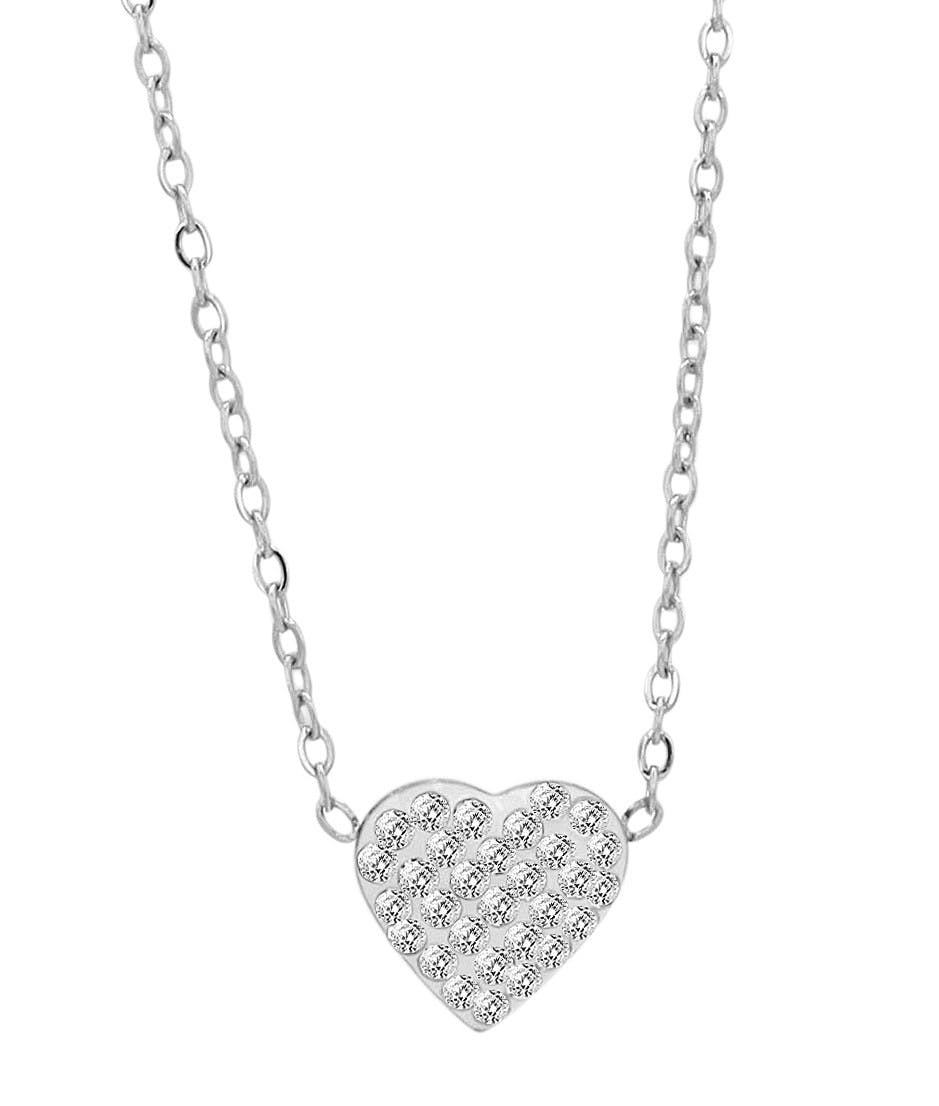 Collar con colgante de corazón en acero inoxidable