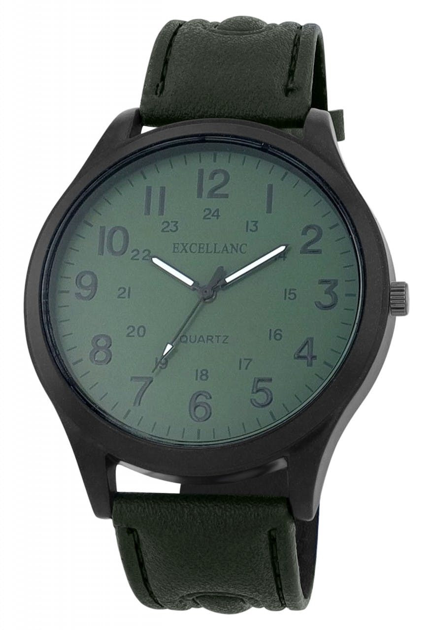 Reloj de hombre con correa de piel sintética