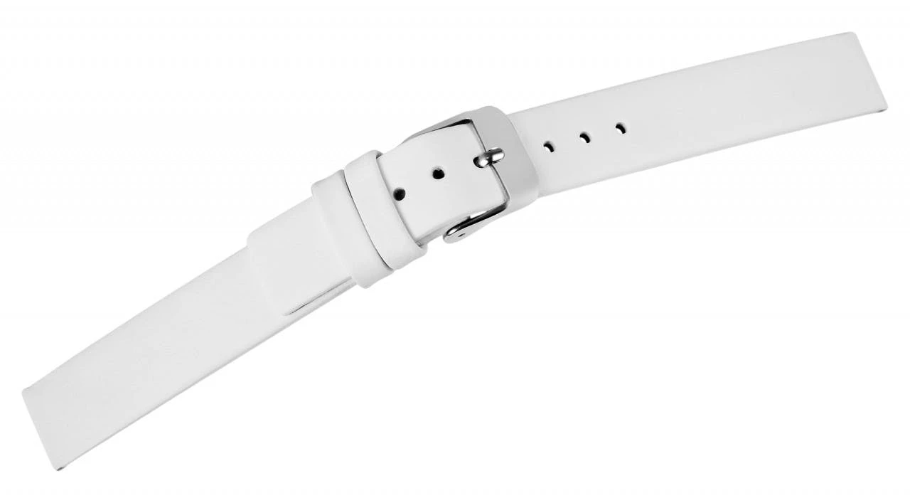 Genuine leather white watch strap 14mm
