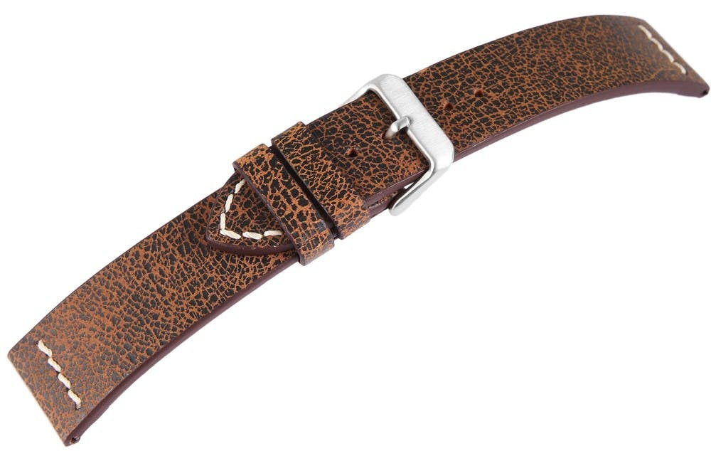 Correa reloj piel genuina marrón 24 mm