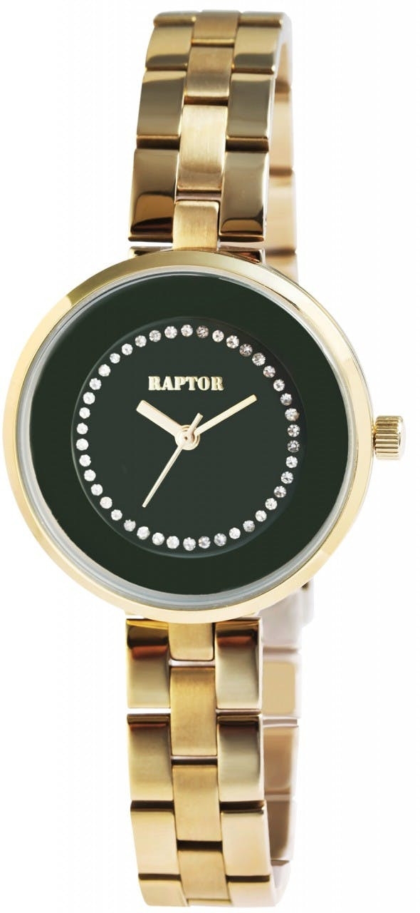 Reloj analógico de mujer con brazalete de acero inoxidable y detalles de cristal