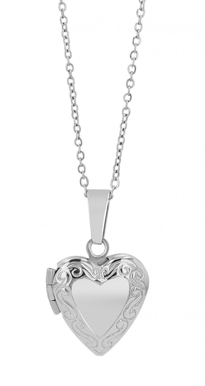 Collar con Medallón de Corazón en Acero Inoxidable