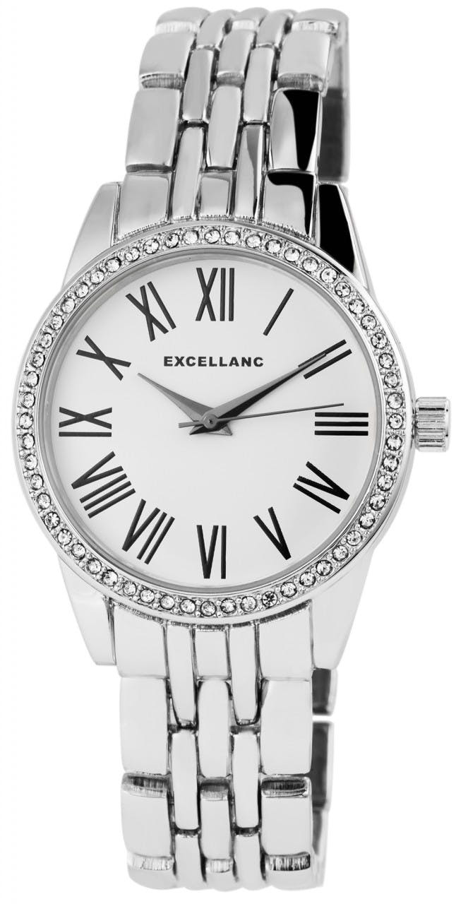 Women's analog metal watch with mineral glass