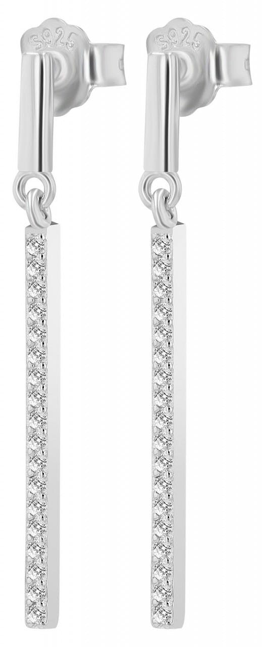 Adina sterling silver 925 rhodium-plated earrings with zirconia