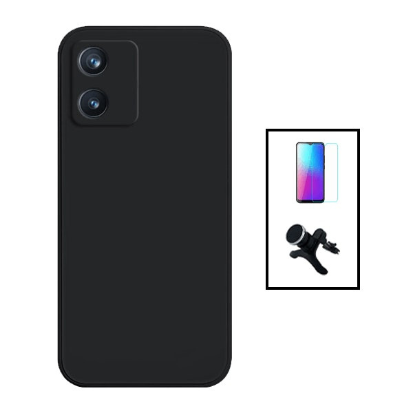 Tempered glass protector kit with silicone case and magnetic car mount for TCL 305i