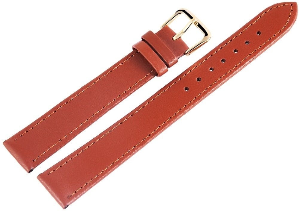 Correa de cuero genuino marrón claro 18 mm