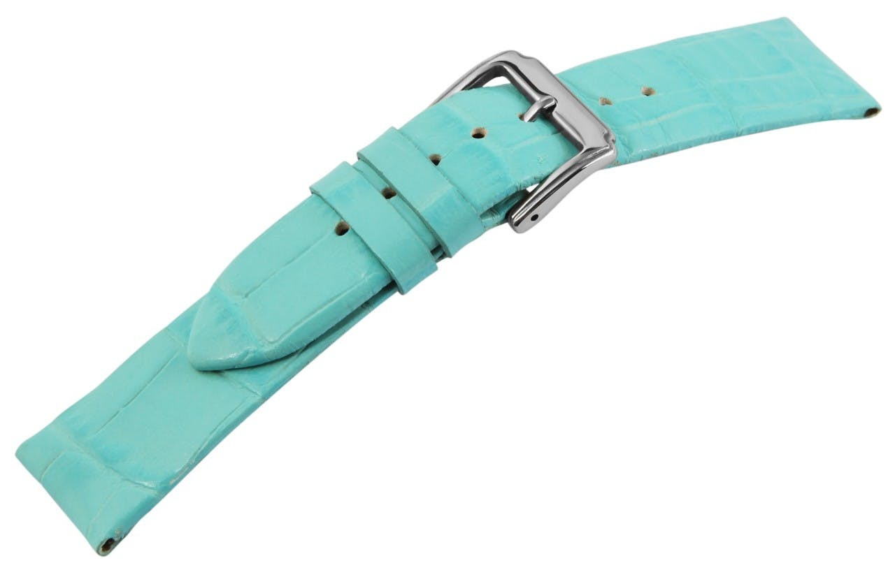 Turquoise genuine leather watch strap 26mm