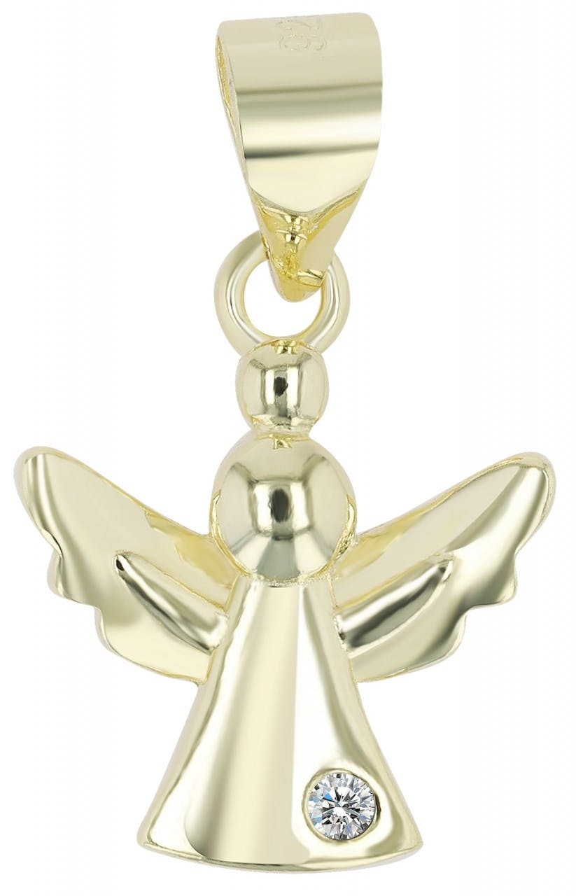 Colgante Ángel en Plata 925 con Circonita, Sin Cadena