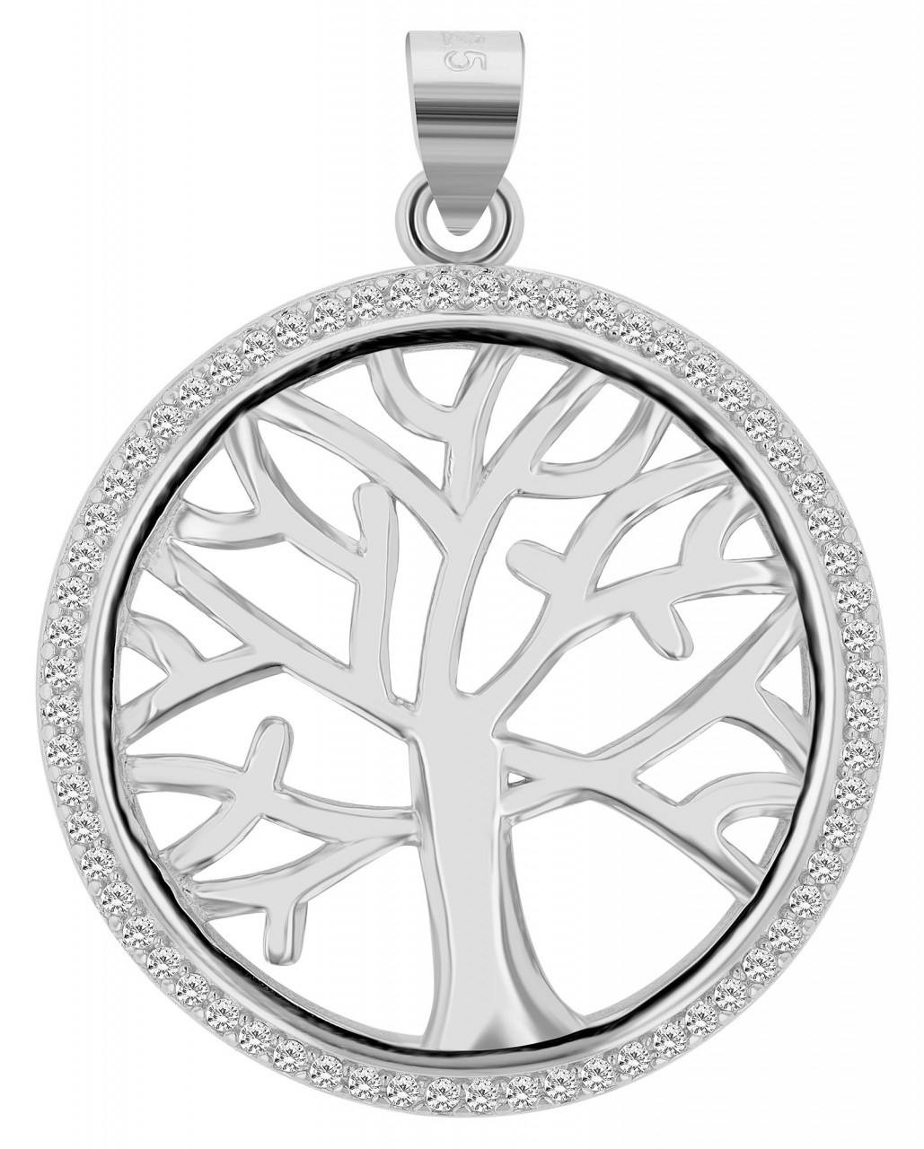 Colgante Árbol de la Vida en Plata de Ley 925 con Baño de Rodio sin Cadena