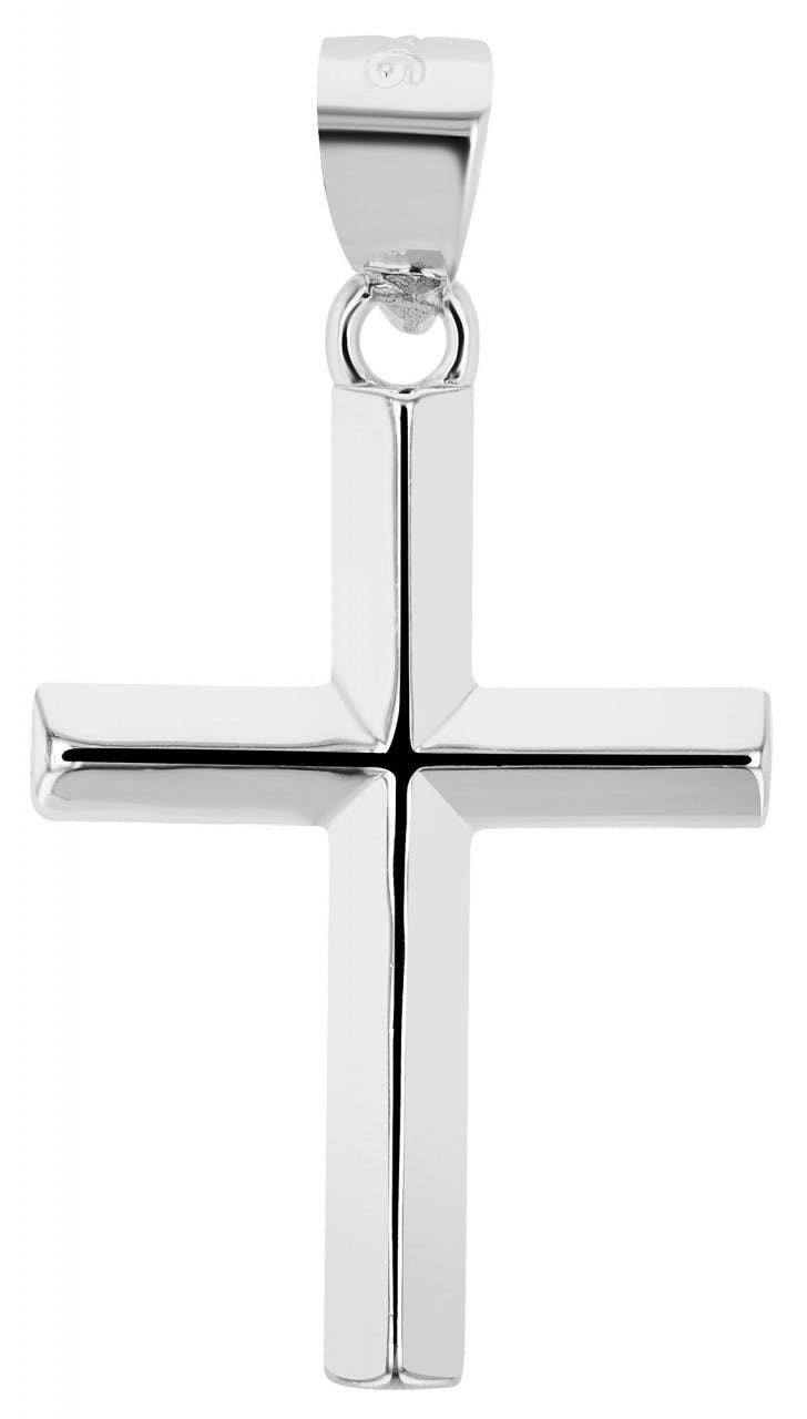Cross Pendant 925 Sterling Silver Rhodium Plated without Chain