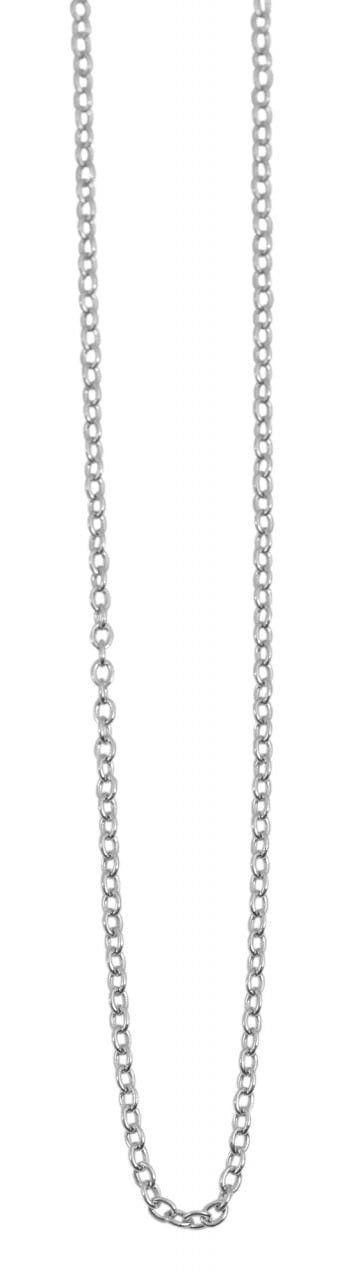 Collar cadena en plata de ley 925 bañado en rodio