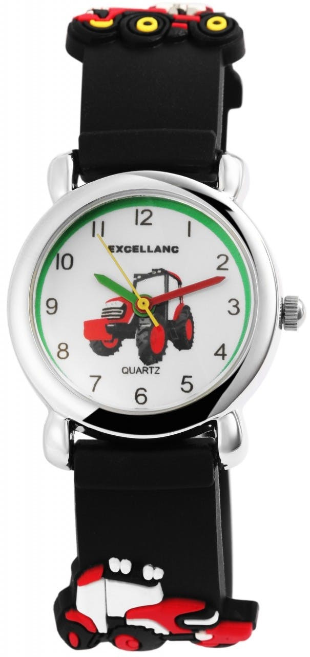 Reloj infantil analógico con correa de silicona y esfera decorada