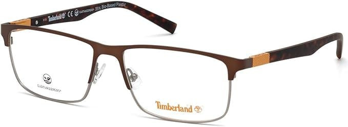 Montura óptica TIMBERLAND TB1651 metálica estilo browline marrón