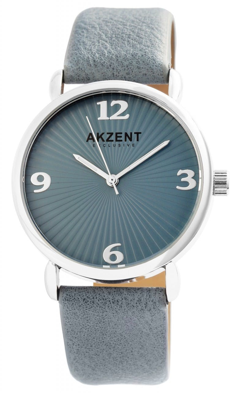 Reloj femenino Exclusive con correa de piel sintética y recubrimiento IP