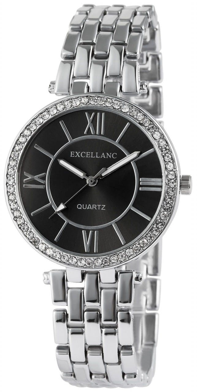 Reloj de mujer analógico con brazalete metálico y detalles en cristal