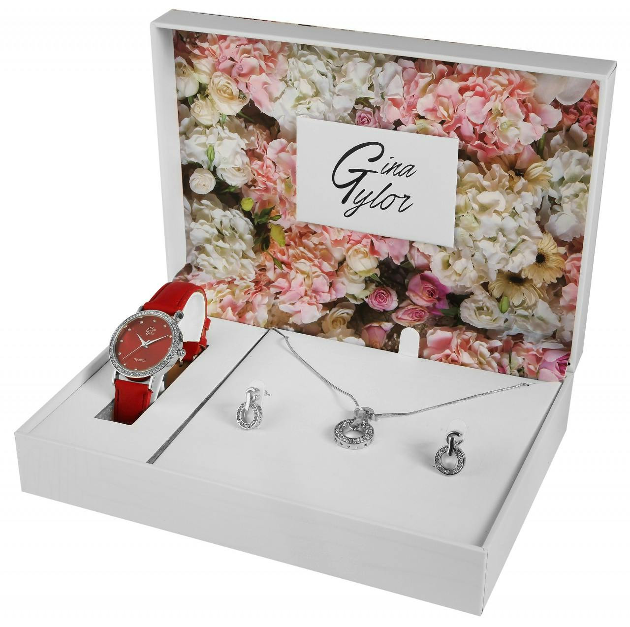 Set reloj, collar y pendientes con caja 36 mm