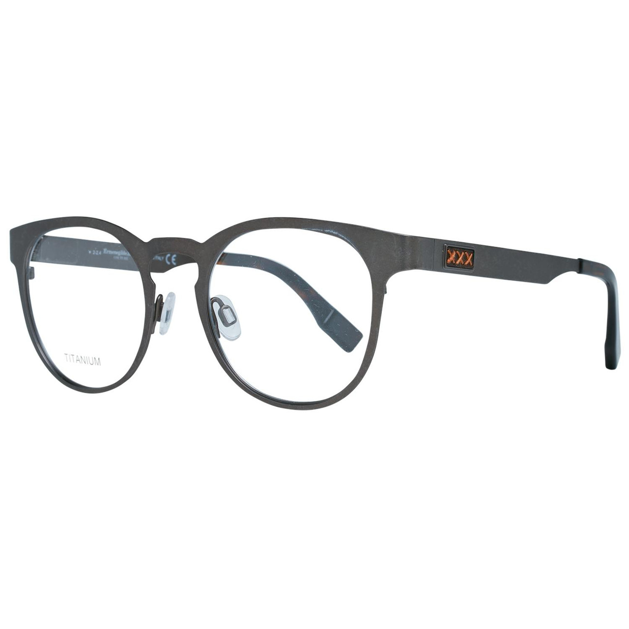 Montura óptica ZC5003 titanio redonda gris