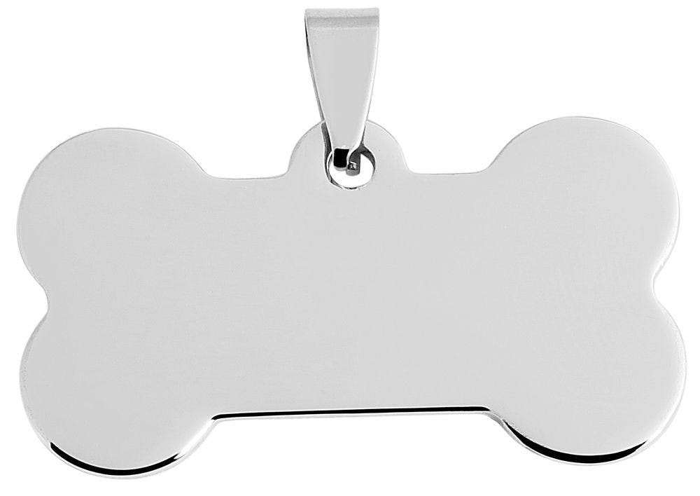 Colgante de hueso en acero inoxidable grabable