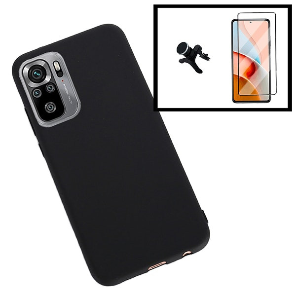 Kit protector de vidrio, funda de silicona y soporte magnético para Xiaomi Poco M3 Pro 5G
