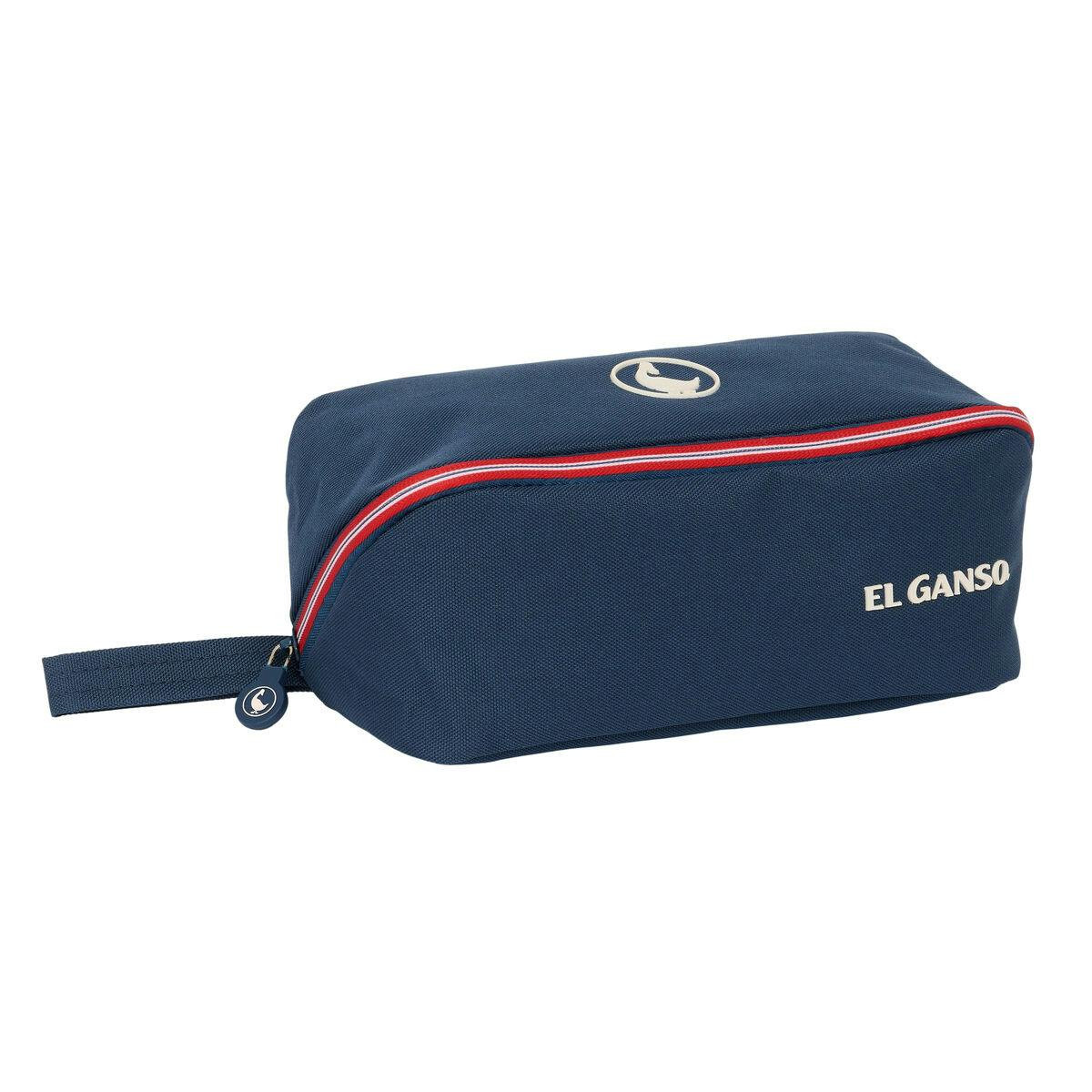 Classic school bag in polyester navy blue
