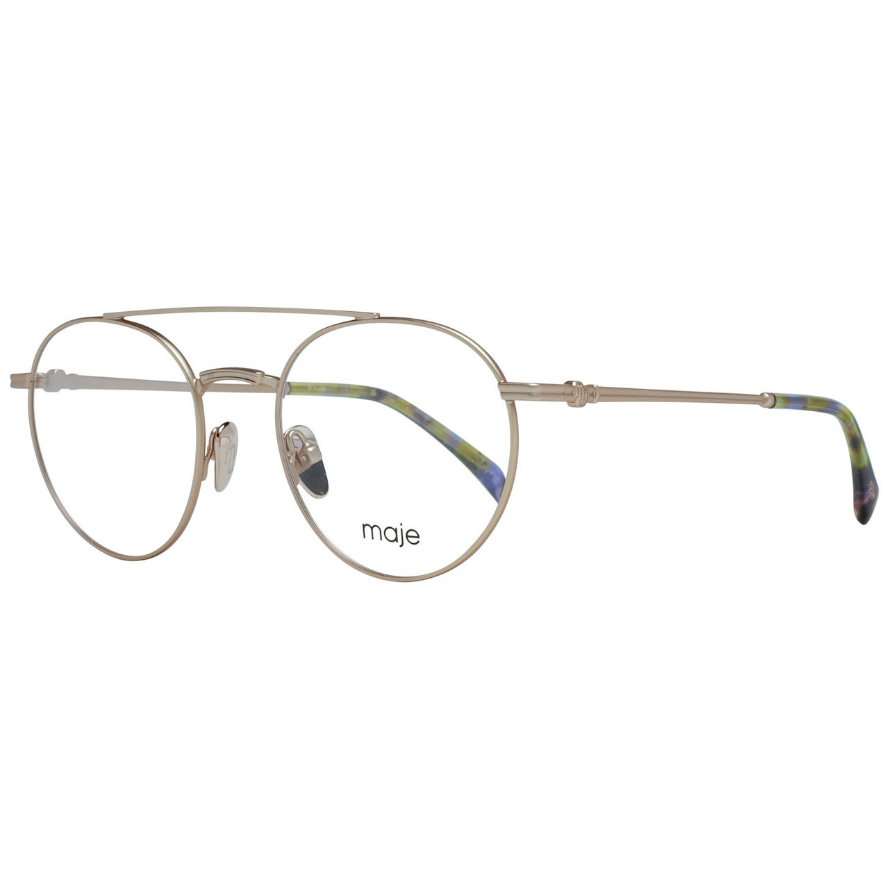 Round gold metal optical frame