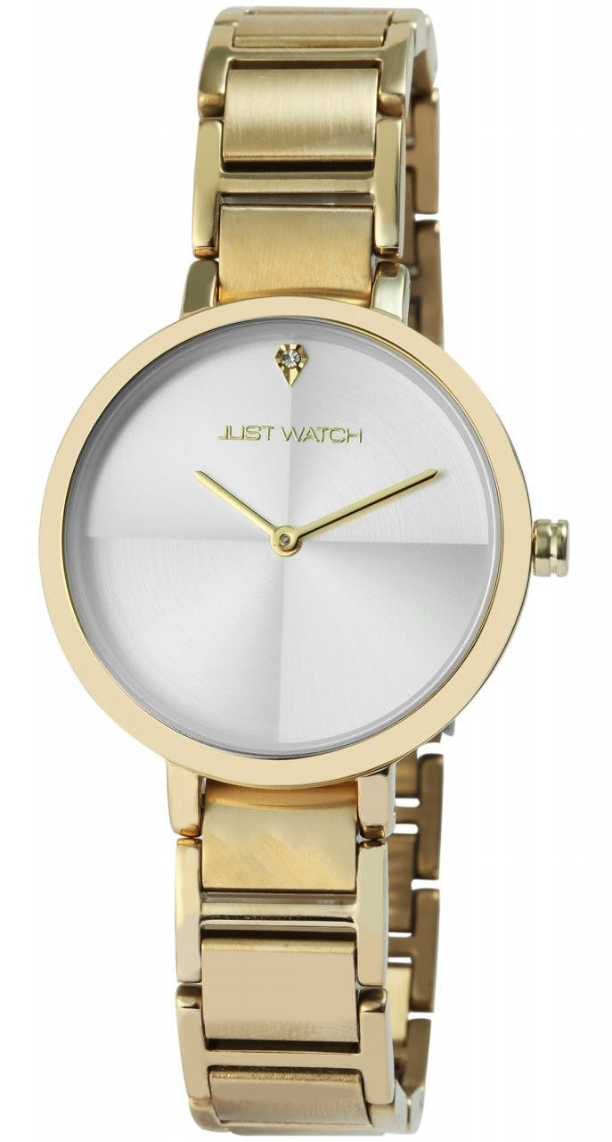 Reloj de mujer con brazalete de acero inoxidable y caja de 34 mm