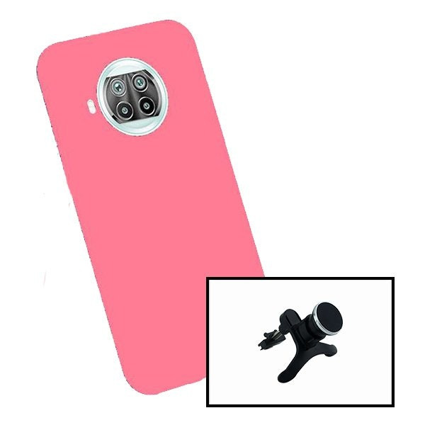 Kit protector vidrio + funda silicona líquida y soporte magnético para Xiaomi Poco X3