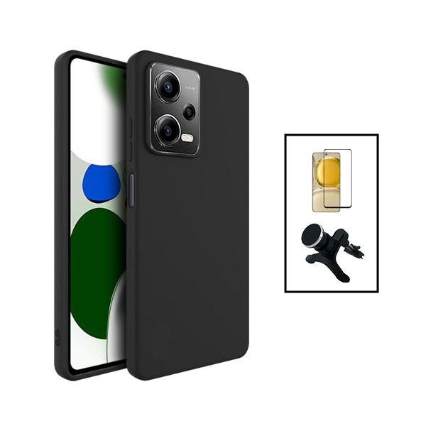 Kit Phonecare vidrio templado Full Cover + funda silicona + soporte magnético coche para Xiaomi Poco X5