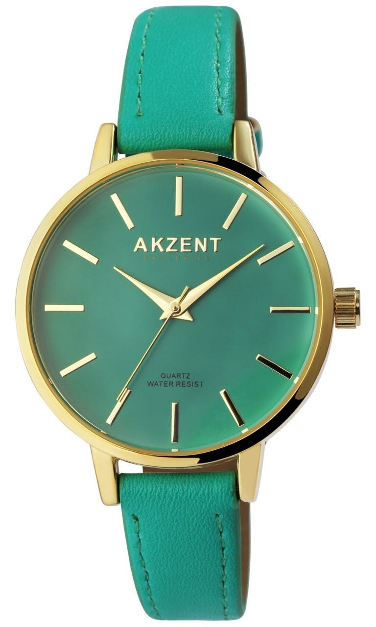 Reloj de pulsera femenino exclusivo con correa de piel sintética, caja 38 mm