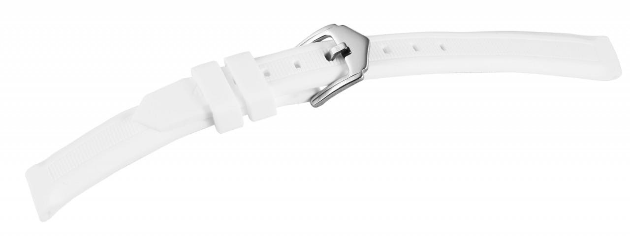 Correa de reloj de silicona blanca