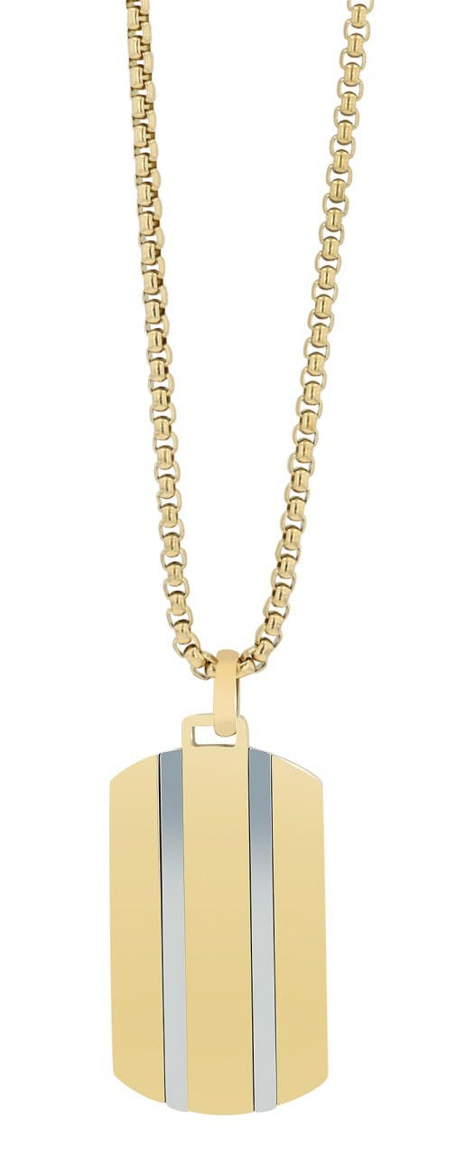 Cadena veneciana de acero inoxidable con colgante dog tag