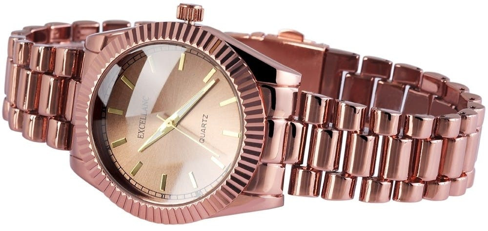 Reloj mujer metálico con caja 37 mm y brazalete de acero