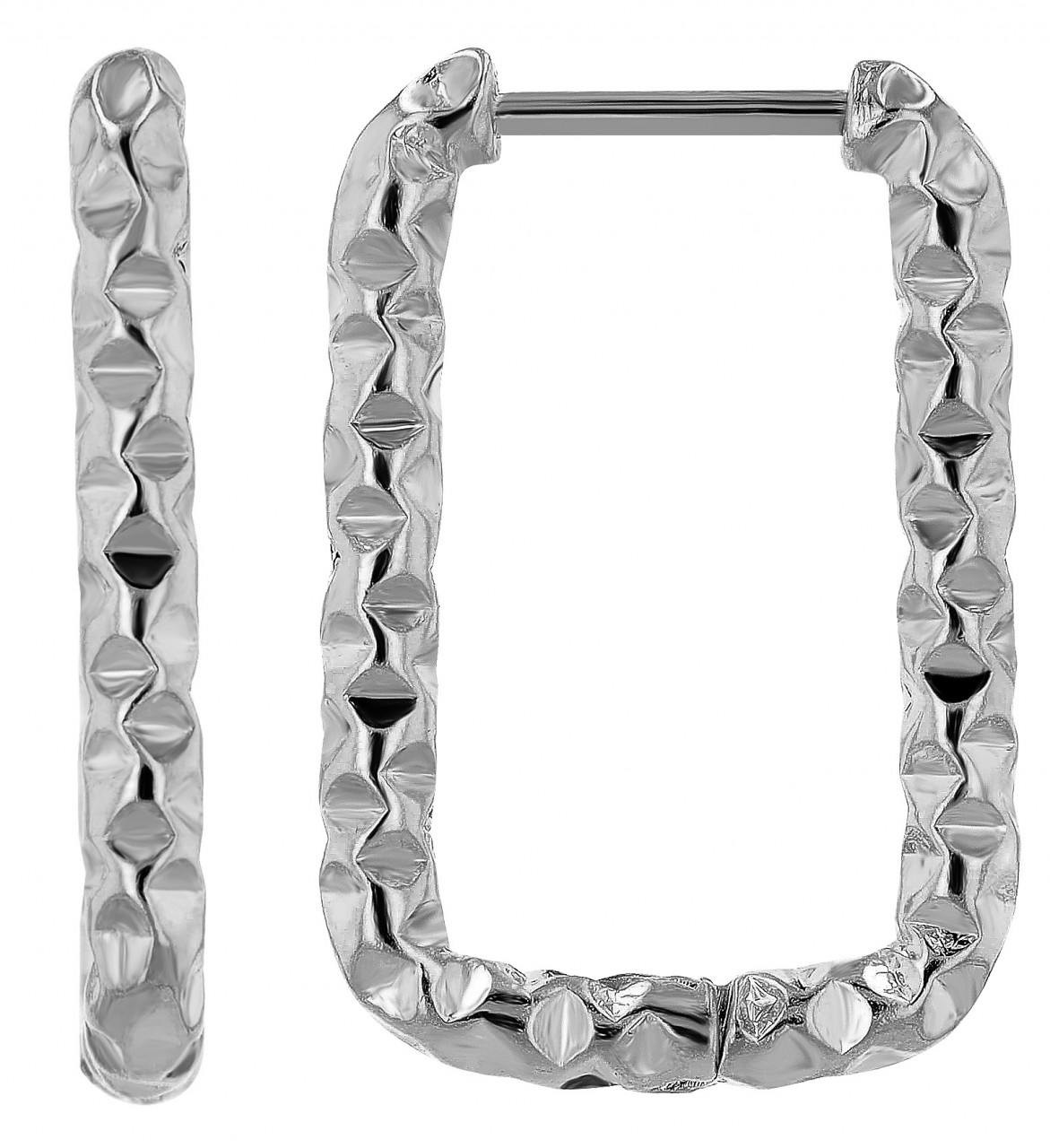 Hoop earrings stainless steel silver