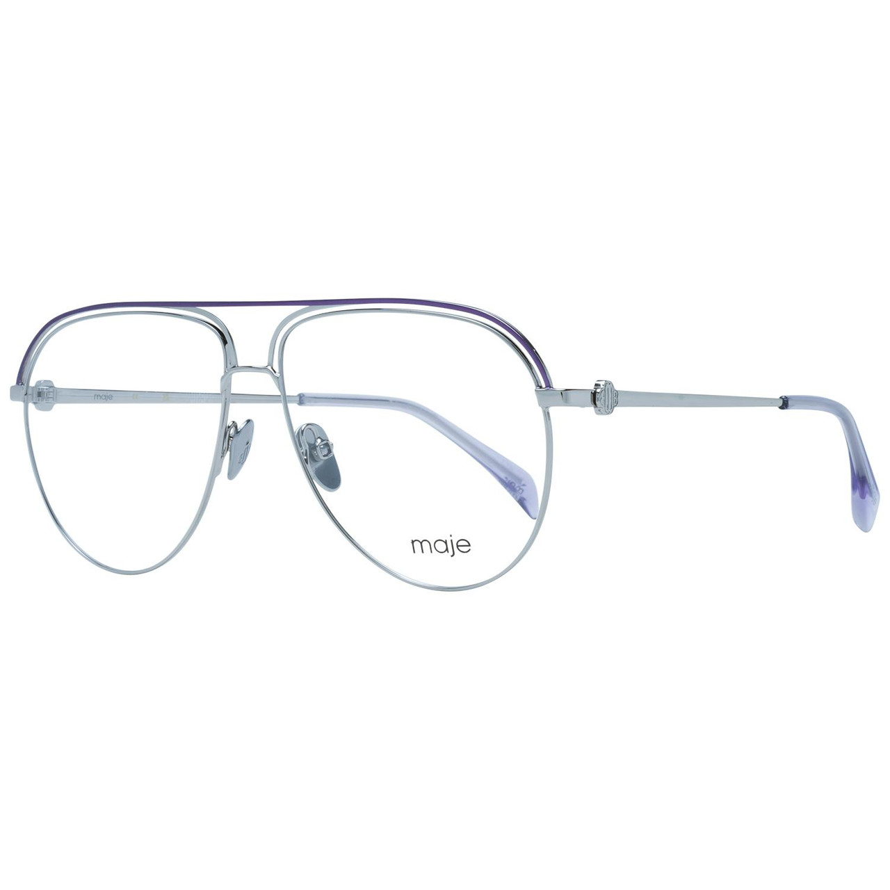 Montura óptica aviador metal morado Maje