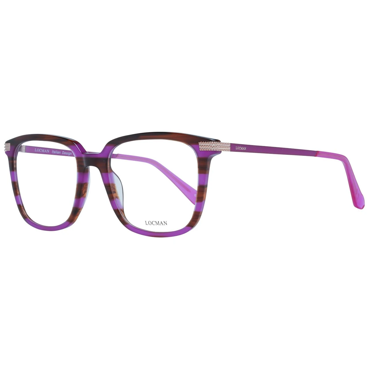 Montura óptica morada de acetato y metal aro completo