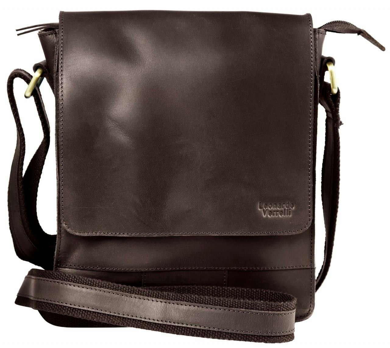 Bolsa de hombro en cuero genuino