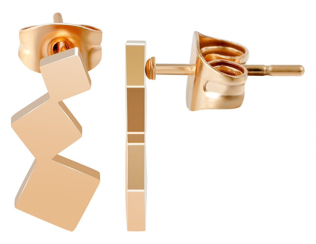 Pendientes de acero inoxidable con cierre plug-in
