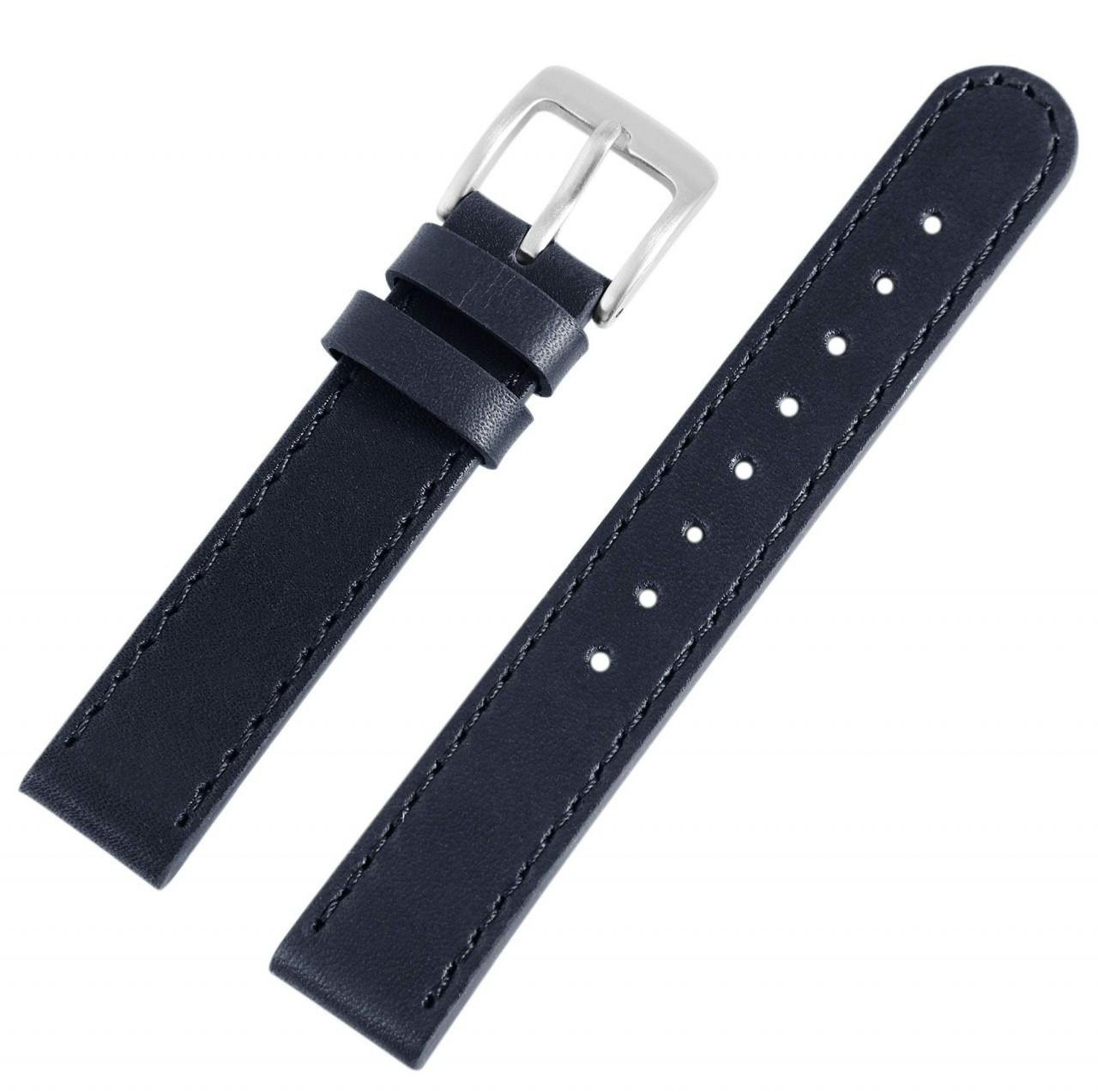 Correa de piel genuina para reloj azul