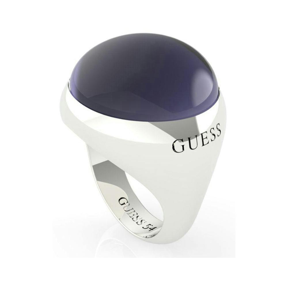 Ring with stone stainless steel silver
