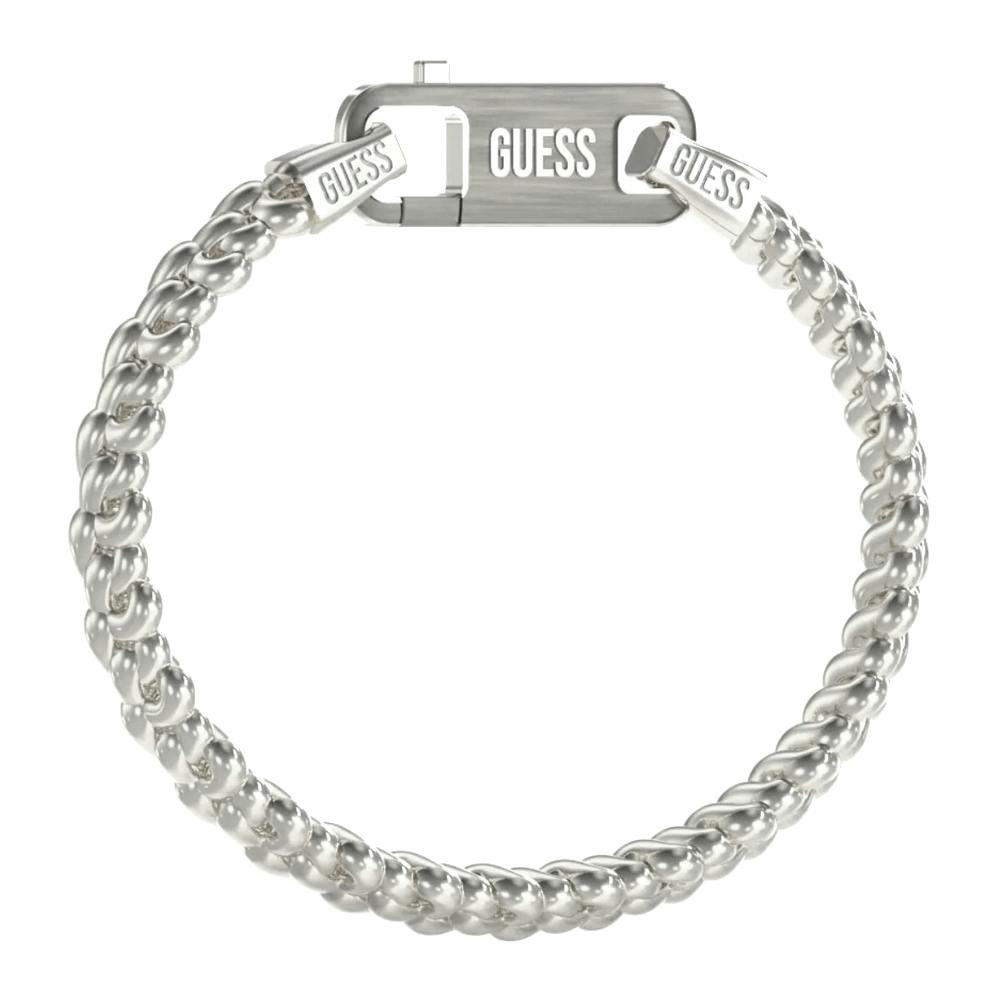 Pulsera de hombre en acero inoxidable plateada