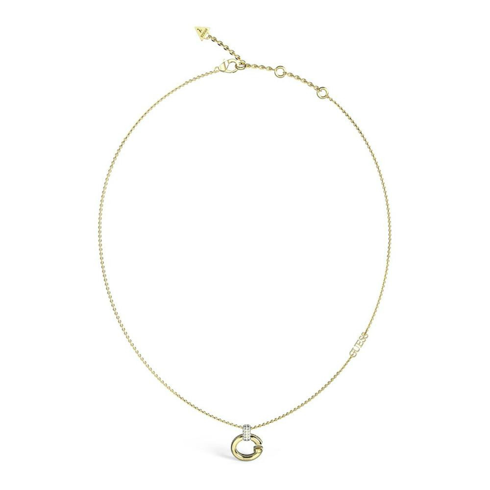 Collar con colgante dorado de acero inoxidable y piedras