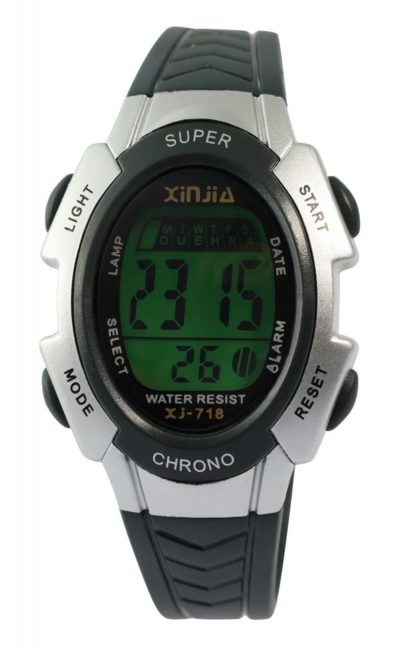 Reloj digital unisex con correa de TPU y caja oval