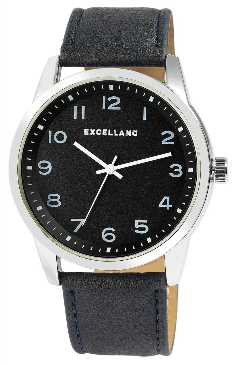 Reloj de hombre con correa sintética y caja metálica de 45 mm
