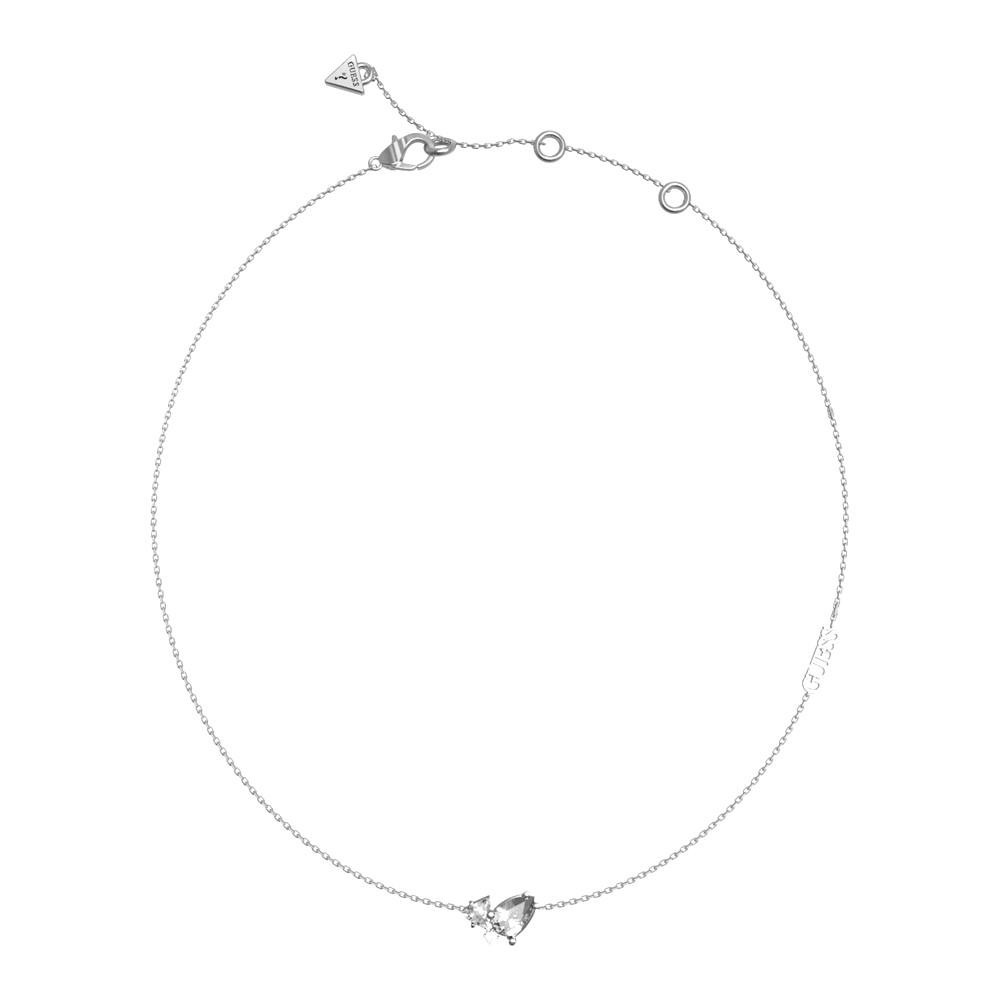 Collar de acero inoxidable con colgante con piedras