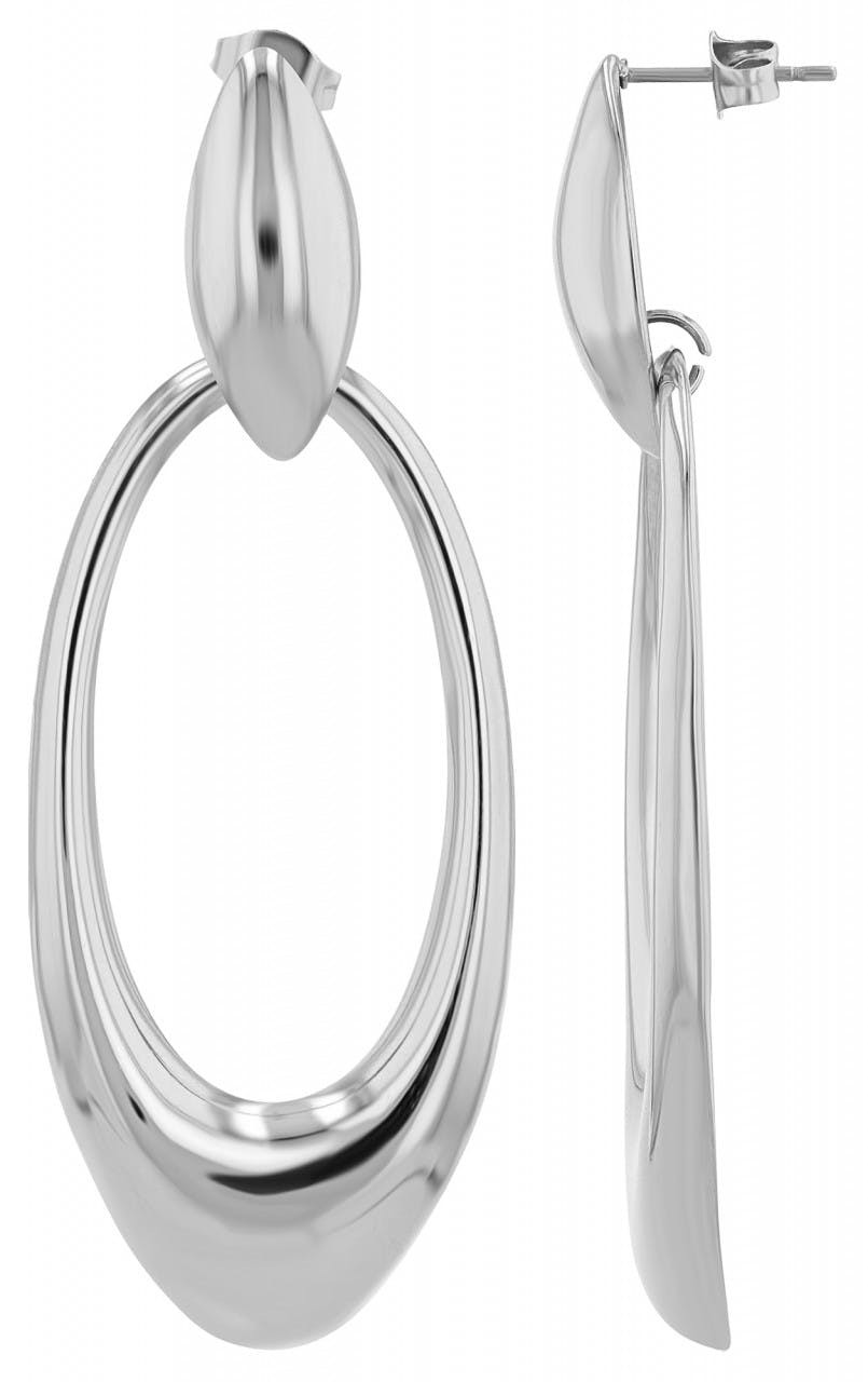Pendientes Vianne de acero inoxidable plateado