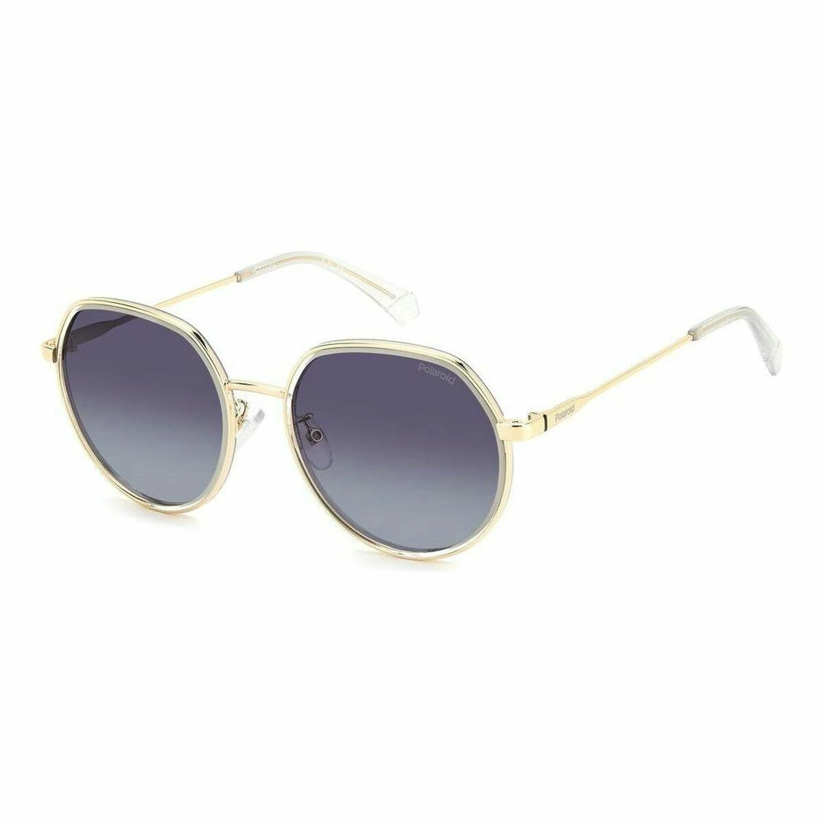 Gafas de sol PLD-4160 acero inoxidable doradas con lentes grises