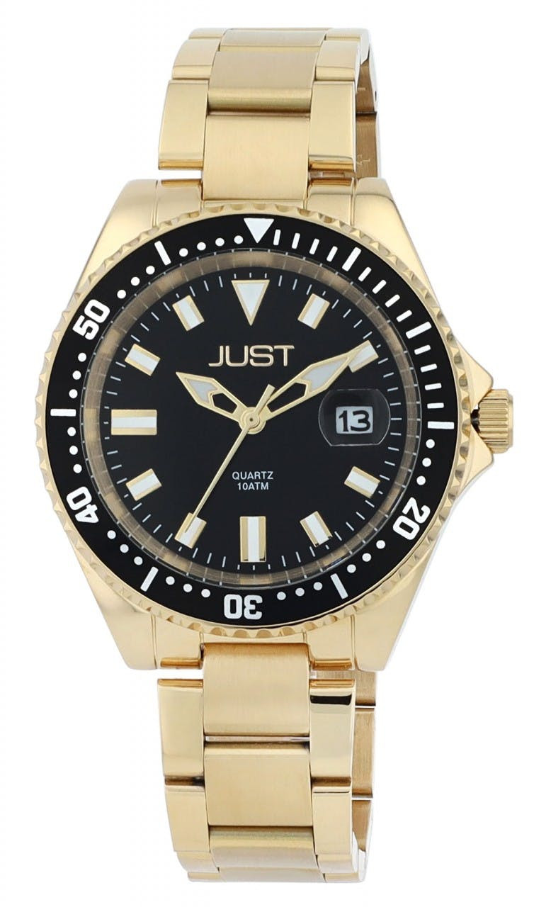 Reloj de pulsera Ruben con brazalete dorado en acero inoxidable
